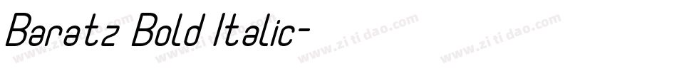 Baratz Bold Italic字体转换